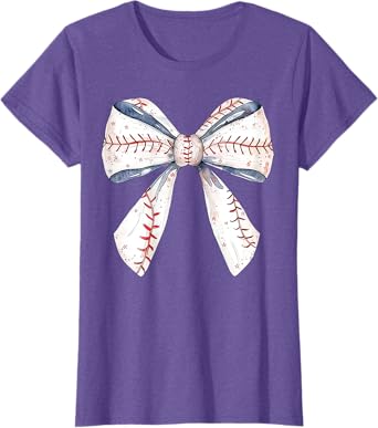 Photo 1 of Baseball Mom Coquette Bow Mothers Day Baseball Mama T-Shirt, XL