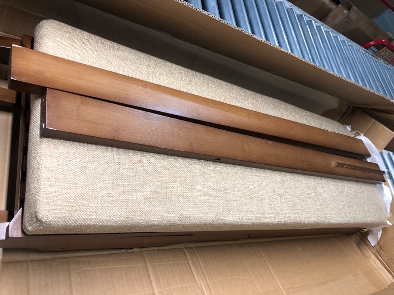 Photo 1 of (NOT A COMPLETE SET) (PARTS) PETKABOO Shoe Bench with Hidden Drawer and Side Holder, 2 Tier Entryway Bench with Storage 39.4 in, Bamboo Shoe Rack with Cushion for Entryway Hallway Living Room Bedroom