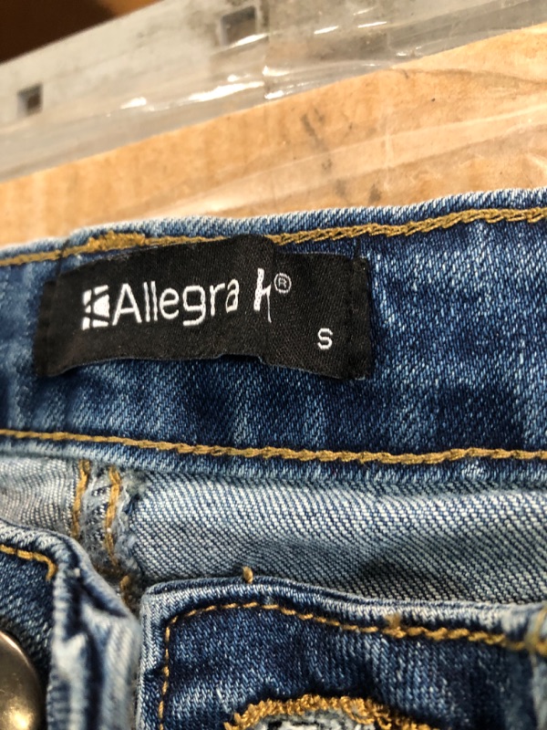 Photo 1 of (USED/FAIR) (BAGGED)Allegra K Women's 70s Vintage Flare Jeans High Waist Stretch Denim Bell Bottoms Jeans Small M-Blue