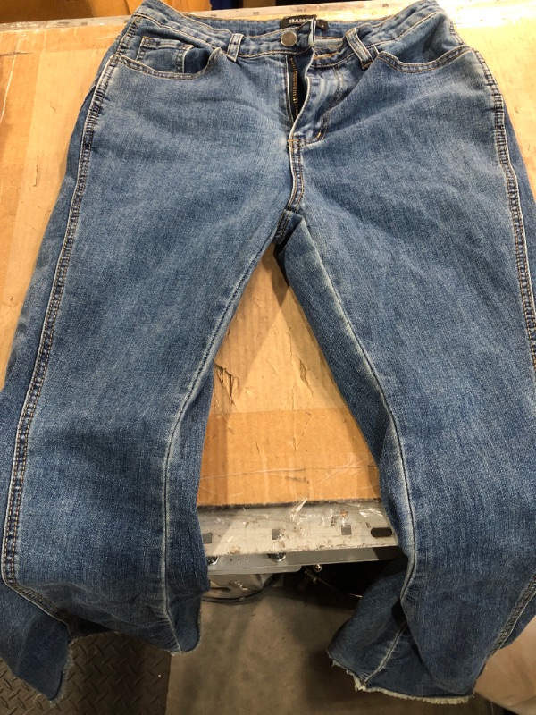 Photo 1 of (USED/FAIR) (BAGGED)Allegra K Women's 70s Vintage Flare Jeans High Waist Stretch Denim Bell Bottoms Jeans Small M-Blue