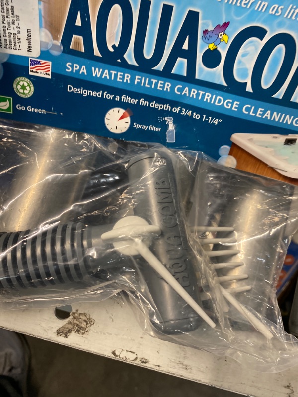 Photo 1 of Aqua Comb Spa Filter Cleaner Tool: Filter Comb for Hot Tub Filter Cleaning - Made In USA - No Leaks