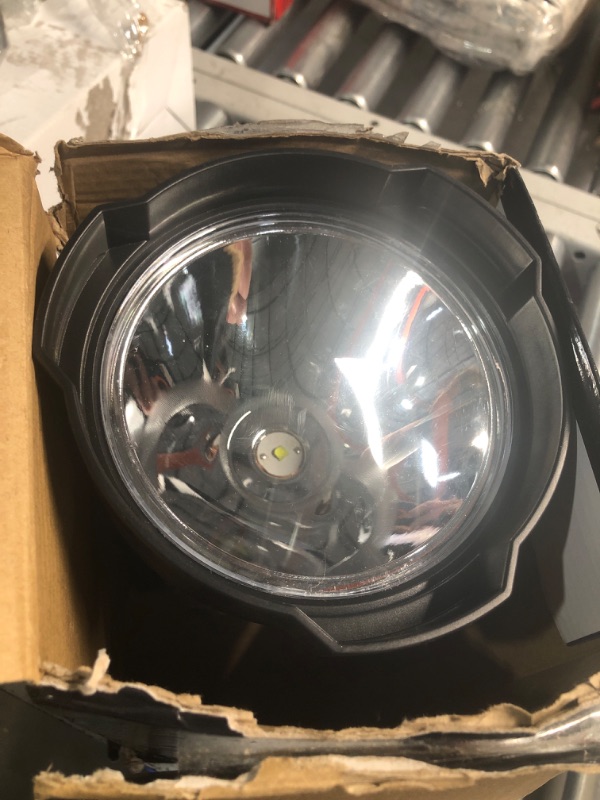 Photo 1 of ***(MISSING BATTERY)***
Rechargeable Spotlight, 3,000,000 Lumens Led Spot Lights Outdoor Handheld Super Bright Powerful Long Range Flashlight 