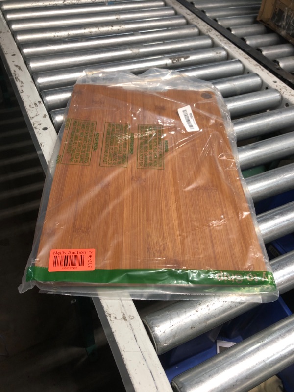 Photo 1 of Hiware Wood Cutting Boards for Kitchen, Heavy Duty Bamboo Cutting Board with Juice Groove, Bamboo Chopping Board Set for Meat, Vegetables - 18" x 12"