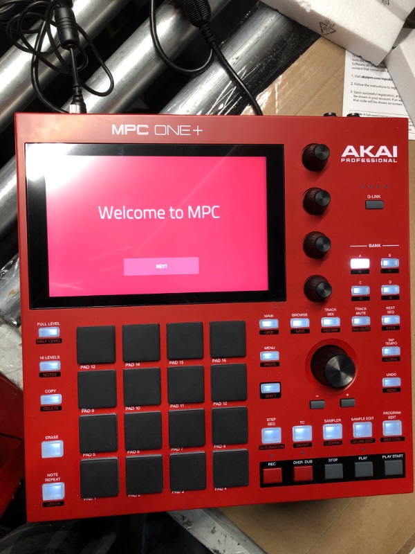 Photo 1 of AKAI Professional MPC One+ Standalone Drum Machine, Beat Maker and MIDI Controller with WiFi, Bluetooth, Drum Pads, Synth Plug-ins and Touchscreen,red