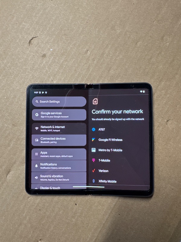 Photo 1 of Google Pixel Fold - Unlocked Android 5G Smartphone with Telephoto Lens and Ultrawide Lens - Foldable Display - 24-Hour Battery - Obsidian - 256 GB