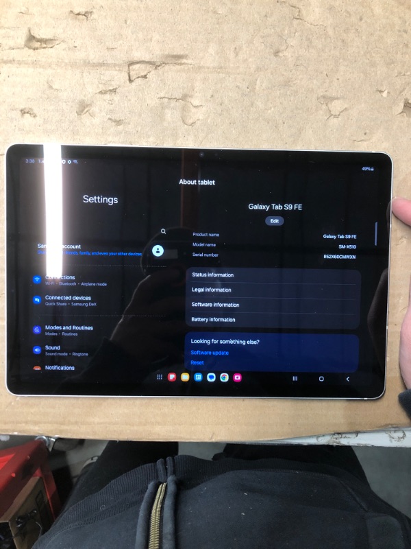 Photo 2 of (MISSING ACCESSORIES/SCRATCHES) 
Samsung Galaxy Tab S9 FE 10.9” 128GB WiFi Android Tablet, Large Display, Long Battery Life, Powerful Processor, S Pen, 8MP Camera, Lightweight Durable Design, Expandable Storage,US Version 2023,Silver