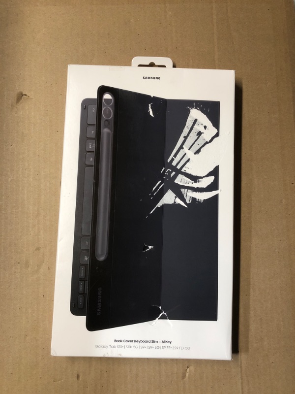 Photo 1 of SAMSUNG Galaxy Book Cover Keyboard Slim Ai Key for Tab S10+, S9+ & S9FE+ Slim and Lightweight Design, Full Keyboard Experience, Wireless Keyboard Sharing International Version - Black