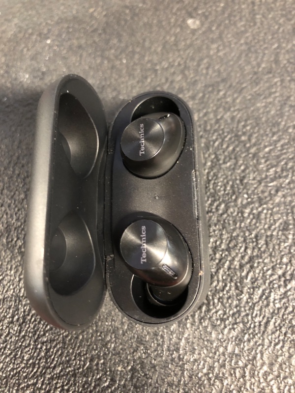 Photo 1 of ***NO CHARGING CABLE***Technics HiFi True Wireless Multipoint Bluetooth Earbuds II, Active Noise Cancelling, 3 Device MultiPoint Connectivity, Impressive Call Quality, LDAC Compatible, EAH-AZ40M2-K (Black)
