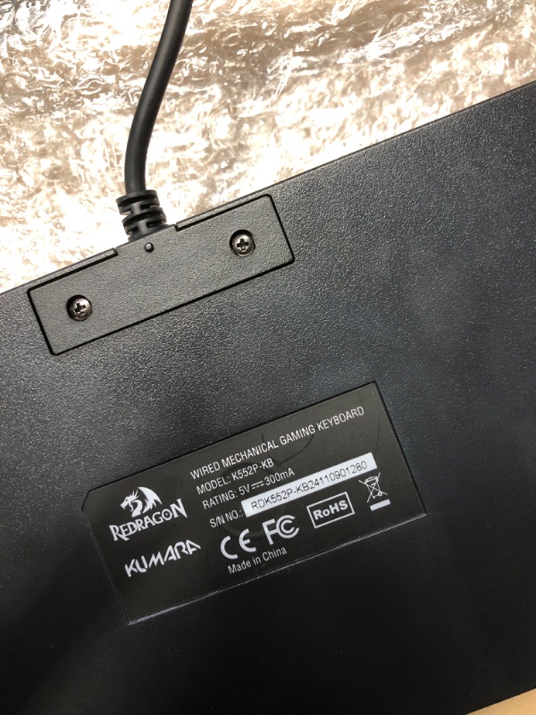Photo 1 of Redragon K552 Mechanical Gaming Keyboard 60% Compact 87 Key Kumara Wired Cherry MX Blue Switches Equivalent for Windows PC Gamers (RGB Backlit Black)
