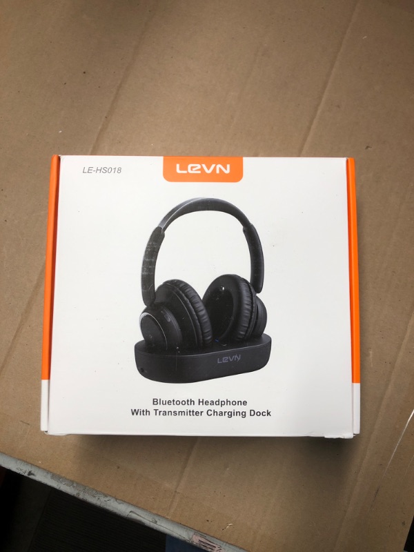 Photo 2 of [2024 Updated] LEVN Wireless Headphones for TV Watching, TV Headphones Wireless for Seniors with TV Transmitter Charging Base, Bluetooth Headphones for TV, No Audio Delay, Gift for the Elderly/Parents