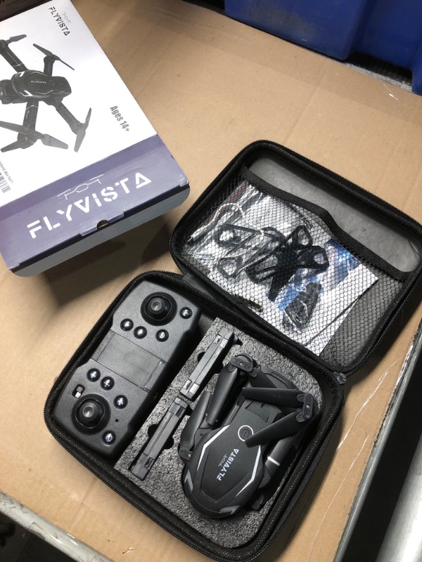 Photo 1 of *parts only* FLYVISTA Cool Mini Drone with Camera for Kids Adults Beginners, 1080P FPV Camera Remote Control Drone for Kids with 3 Batteries, One-Click Take Off/Landing, Altitude Hold, Headless Mode, 360° Flips, 3-Gear Speeds , Emergency Stop, Toys Gifts 
