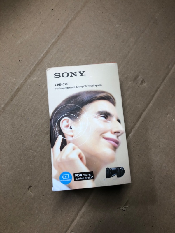 Photo 7 of (POWER TESTED/USED) Sony CRE-C20 Self-Fitting OTC Hearing Aids for Mild to Moderate Hearing Loss, Prescription-Grade Sound Quality, Compact Virtually Invisible Design, Customizable App, and Rechargeable Battery **not supported in Canada**