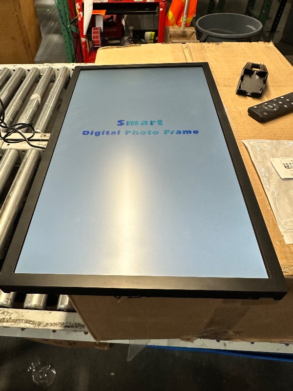 Photo 1 of ***USED - SCRATCHED AND SCRAPED - POWERS ON - UNABLE TO TEST REMOTE - NO BATTERIES - SEE PICTURES***
21.5 Inch Large Digital Picture Frame, 1920x1080 FHD IPS WiFi Electronic Photo Frame with Remote Control, 32GB Storage, Wall-Mountable, Instantly Share Ph