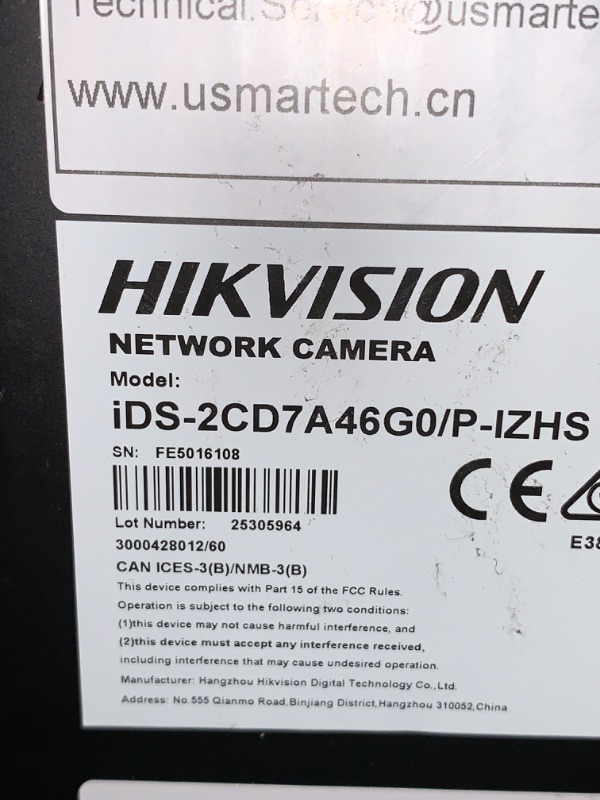 Photo 1 of iDS-2CD7A46G0/P-IZHS 8mm-32mm HIK 4MP License Plate Recognition IP Camera, Indoor Outdoor PoE ANPR LPR Bullet IP Camera with IR 328ft Night Vision, IP67 Waterproof, Compatible with Hik Connect/HIK NVR