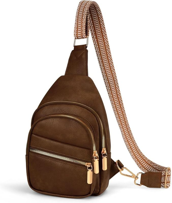 Photo 1 of Sling Bag, Crossbody Bags for Women, Faux Leather Fanny Pack Cross Body Bag, Purses for Women Trendy