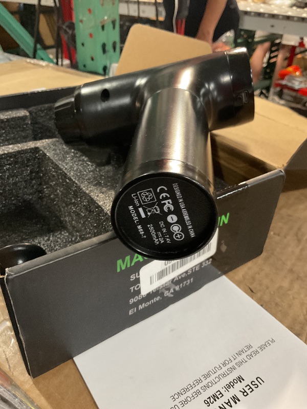 Photo 1 of (Used)(incomplete)(see images)  Massage Gun, Deep Tissue Back Massage for Athletes for Pain Relief, Percussion Massager with 10 Massages Heads 