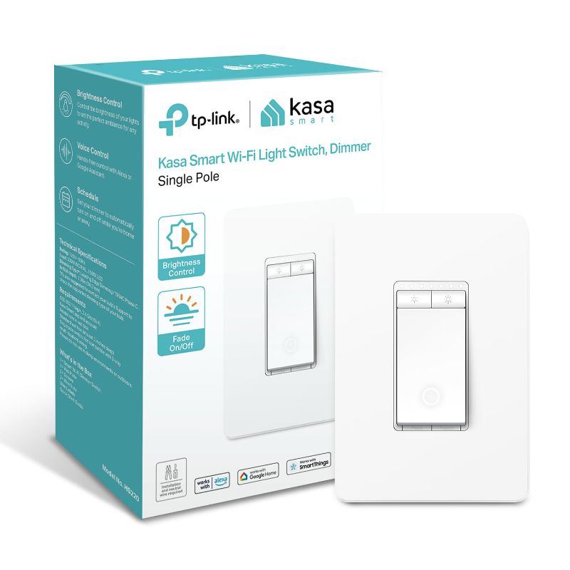 Photo 1 of ***FACTORY SEALED***Kasa Smart Dimmer Switch HS220, Single Pole, Needs Neutral Wire, 2.4GHz Wi-Fi Light Switch Works with Alexa and Google Home, UL Certified, No Hub Required, 1 Pack