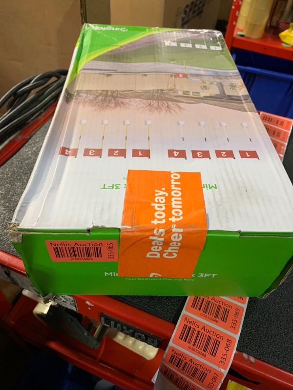 Photo 1 of KINGTOP Miniature Golf Flagstick, Practice Putting Green Flags for Yard, Golf Pin Flag Hole Cup Set, Portable 2-Section Design, 3ft Flagpole, Indoor | Outdoor, Red Flag Numbered #1 2 3 4, 4-Pack