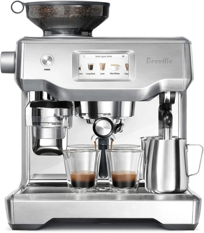 Photo 1 of ***MISSING ALL ACCESSORIES, MACHINE ONLY***USED - COVERED IN COFFEE GROUNDS -****
Breville the Oracle Touch Automatic Espresso Machine with Grinder & Milk Frother, Espresso Maker with Touchscreen, Cappuccino & Latte Machine for Home