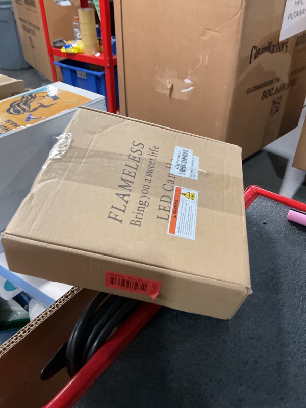 Photo 1 of kakoya Flameless LED Candles with Timer 5 Pc Flickering Flameless Candles for Romantic Ambiance and Home Decoration Stable Acrylic Shell,with Embedded Star String?Battery Operated Candles?Red?