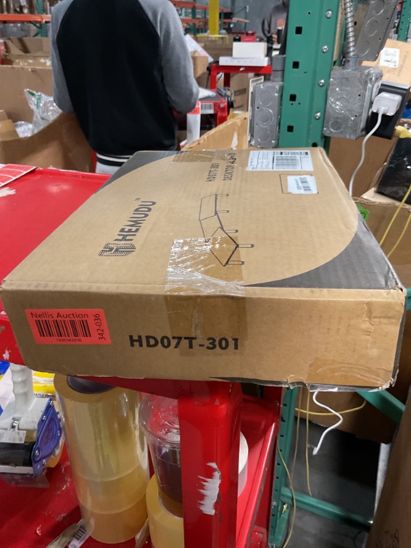 Photo 1 of Hemudu Dual Monitor Stand -Adjustable Length and Angle Dual Monitor Riser, Desktop Organizer for PC, Computer, Laptop (Clear)