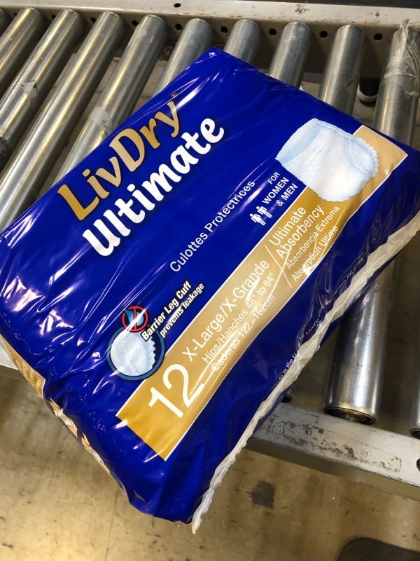 Photo 2 of LivDry Ultimate XL Adult Incontinence Underwear, High Absorbency, Leak Cuff Protection, X-Large, 12-Pack X-Large (12 Count)