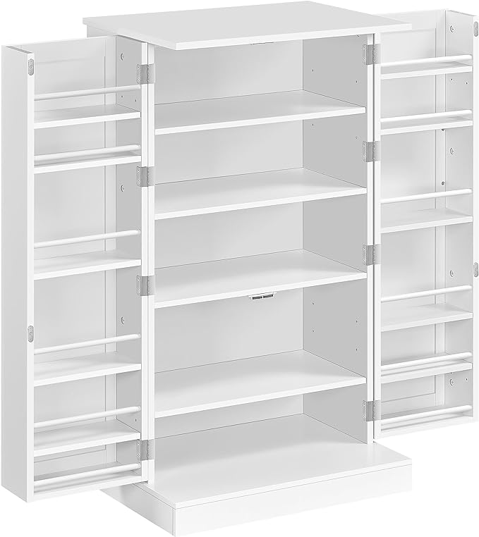 Photo 1 of Yaheetech Storage Cabinet, Pantry Cabinet Cupboard with Door and Adjustable Shelves, Freestanding Utility Storage Cabinet for Dinning Room/Living Room, White
