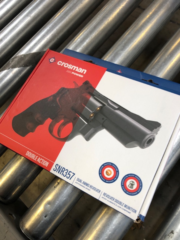Photo 1 of Crosman CO2 Dual Ammo Full Metal Revolver 0.177 Cal Airgun, Black
