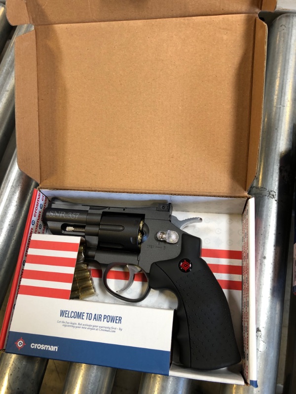 Photo 1 of Crosman CO2 Dual Ammo Full Metal Revolver 0.177 Cal Airgun, Black