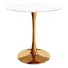 Photo 1 of White Metal 36 in. Pedestal Dining Table Seats 4)
