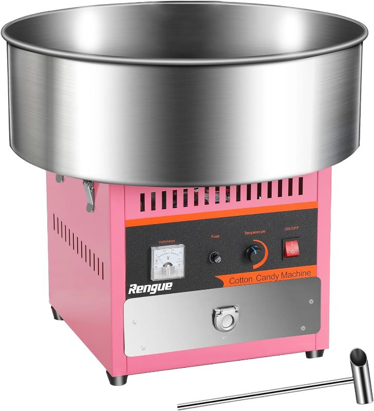 Photo 1 of Cotton Candy Machine Commercial, 1000W Electric Cotton Candy Machine, Cotton Candy Maker with Stainless Steel Bowl, Sugar Scoop, Storage Drawer, Perfect for Family Party, Kids Birthday
