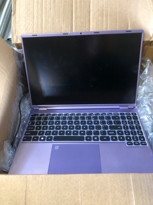 Photo 2 of Rumtuk Classic 16" Purple Laptop - 2.5K FHD IPS, Celeron N5095 (Up to 2.9GHz), 16GB DDR4 RAM, 1TB SSD, Win 11 Pro/Office 2019, Backlit Keyboard, Fingerprint, WiFi, Type-C, HDMI, Support HDD 2T Expand 12G+1T SSD Purple