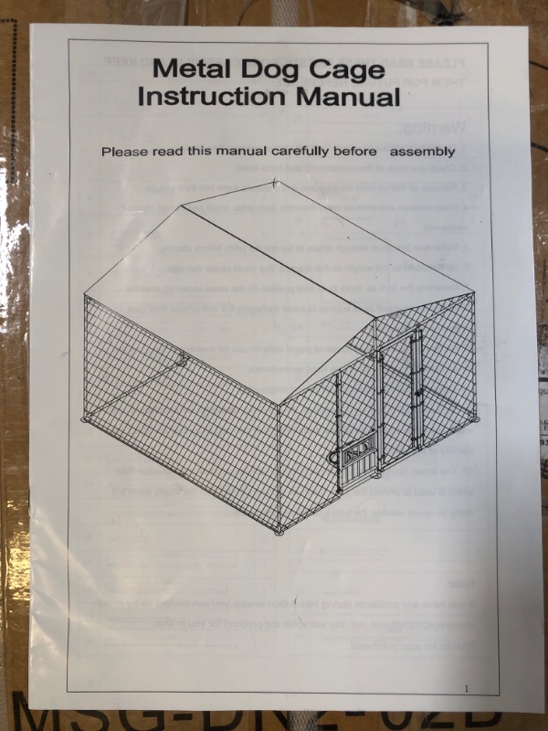 Photo 1 of 10 Foot Metal Dog Run Cage