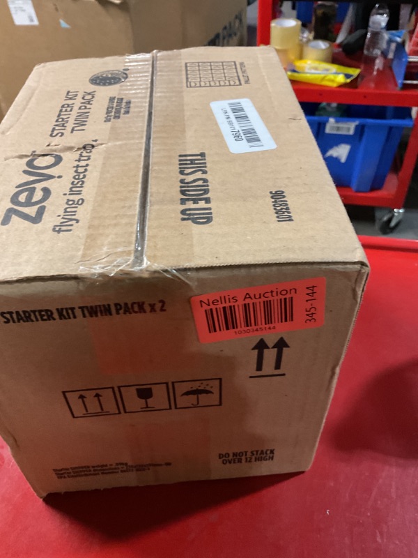 Photo 1 of Zevo Flying Insect Trap for Indoors: Light Trap Captures Fruit Flies, Gnats and Houseflies, Starter Kit Value Packs (4 Plug-in Bases + 4 Cartridges)