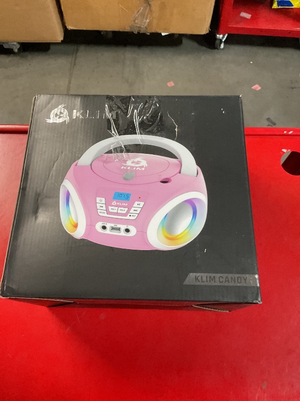 Photo 1 of KLIM Candy Kids Portable CD Player for Kids - New Version 2024 - FM Radio - Batteries Included - CD Boombox for Kids - Cute Pink Radio cd Player with Speakers for Kids and Toddlers - Pink