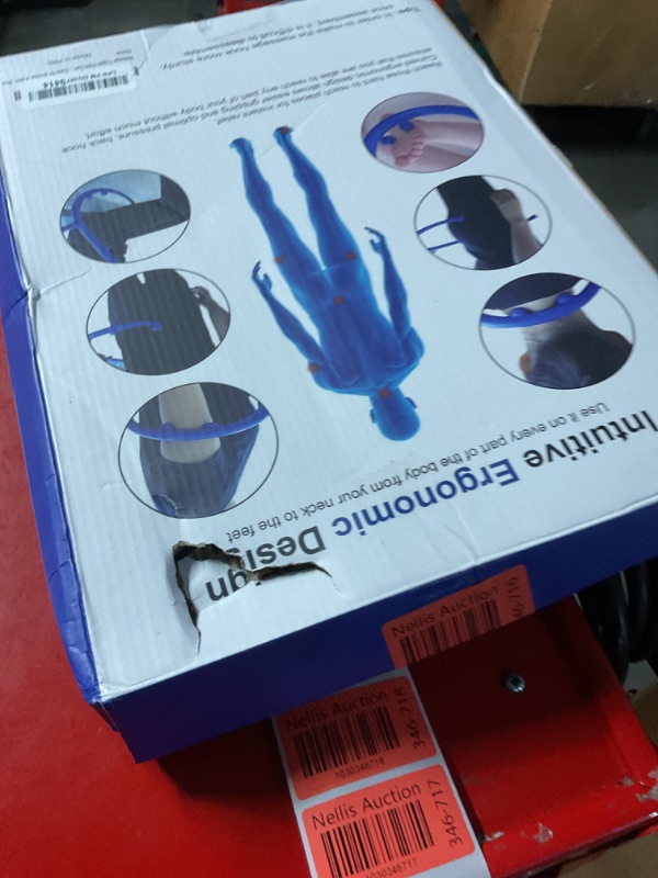 Photo 1 of Massage Point Cane, Body Deep Tissue, Handheld Back, Neck, Shoulder, Leg and Feet Massager Rod, Muscle Release Tool Self Massage Hook Cane for Women & Men, Blue