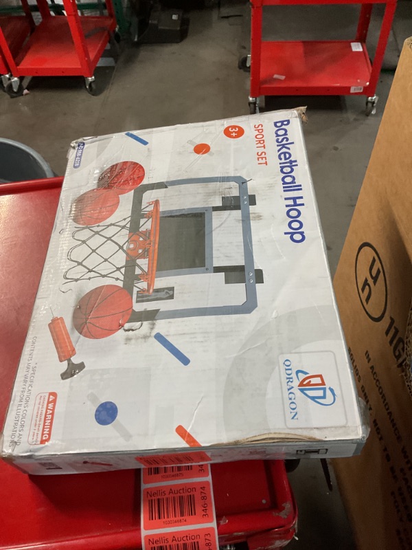 Photo 2 of ***(MISSING PARTS/ SEE NOTES)***
ExploreMore Mini Basketball Hoop Indoor, Door Basketball Hoop with 3 Balls & Inflator, Basketball Toy Gifts for Kids Boys Girls Teens Adults, Suit for Bedroom/Office/Outdoor/Pool