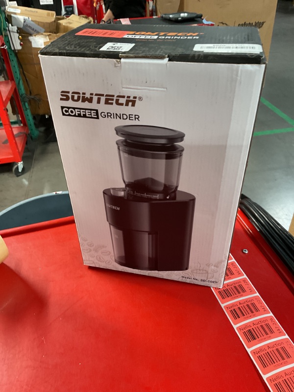 Photo 2 of ***NON REFUNDABLE, PARTS ONLY***SOWTECH Anti-static Conical Burr Coffee Grinder, Adjustable Electric Mill, 38 Precise Grind Settings, Precision Timer, for Espresso, Drip and French Press, Black