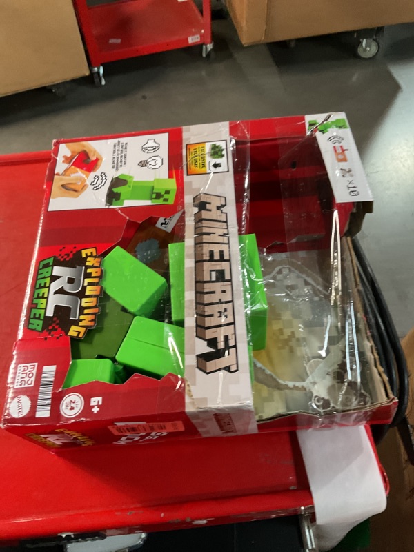 Photo 1 of Mattel Minecraft Exploding RC Creeper with Lights & Sounds, 10 Explosion Particles, Game-Authentic Movement & DLC Code