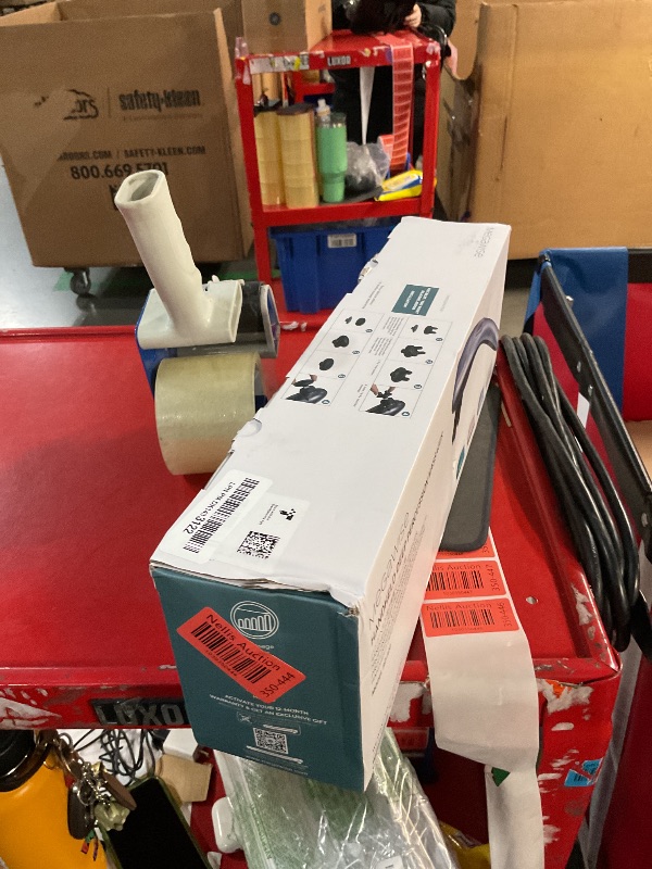 Photo 1 of MEGAWISE Handheld Back Massager | Deep Tissue Percussion Relief for Back, Neck, Shoulders, Waist Legs, Full Body for Improved Blood Circulation and Fatigue Relief (Pearl White 6Ft Corded)