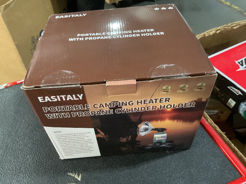 Photo 1 of Portable Propane Tent Heater for Camping,9,200BTU Patio Heater with Self Igniter,Outdoor Propane Heater with Gas Cylinder Holder,Small Propane Heater for Tent,Winter Fishing,Garage(Fuel not included)