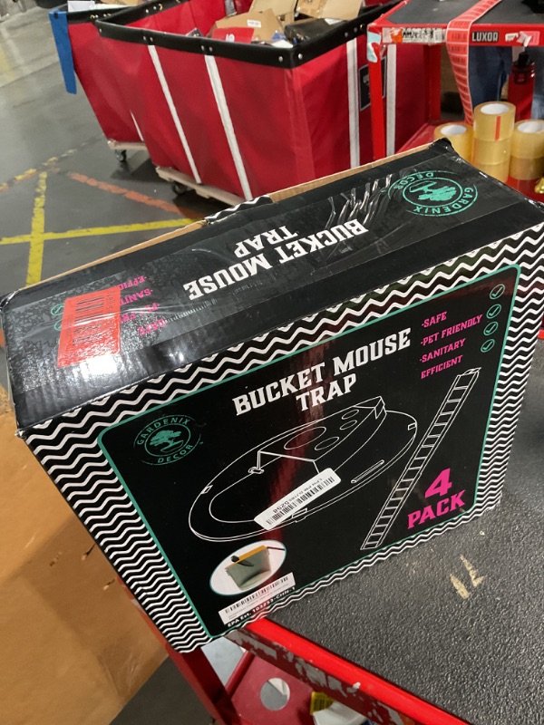 Photo 1 of Mouse Trap Bucket- 5 Gallon Bucket Lid Mouse Rat Trap 4 Pack - Automatic Reset Flip and Slide Mouse Trap - Humane Mouse Rat Traps for Indoor Outdoor Use - Reusable Mouse Trap