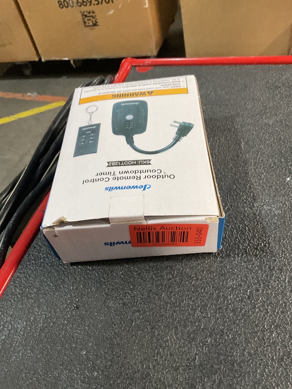 Photo 1 of Dewenwils Outdoor Light Sensor Timer Waterproof, Plug in Timer Switch, 100 ft Range Remote Control with 2 Grounded Electrical Outlets for