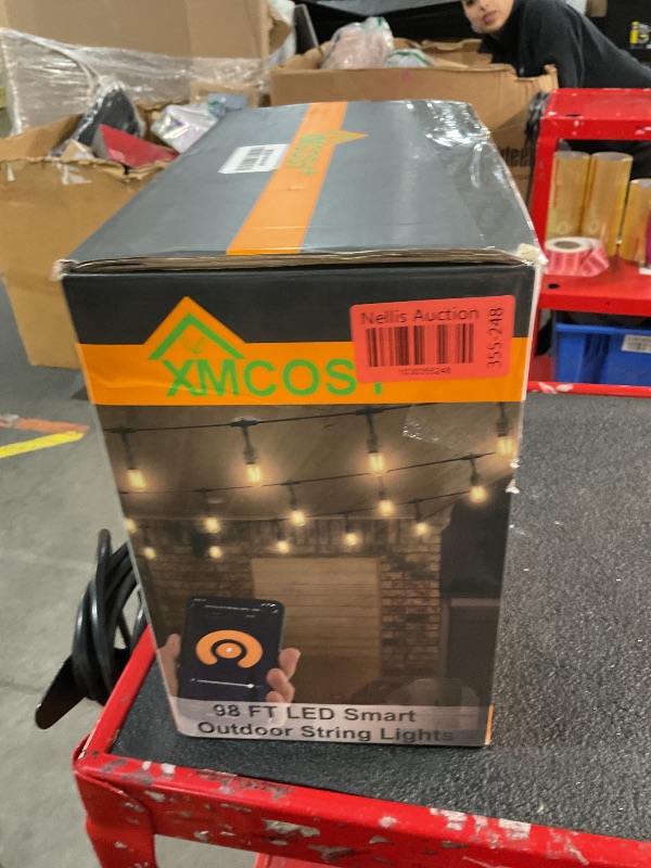 Photo 1 of XMCOSY+ Outdoor String Lights, 98Ft Smart Patio Lights Waterproof, WiFi Control, Work with Alexa, Dimmable Edison LED String Lights for Outside Yard