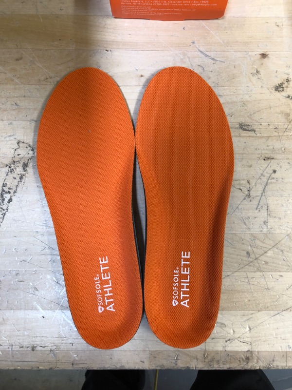 Photo 2 of SofSole Insoles Men's ATHLETE Performance Full-Length Gel Shoe Insert 7-8.5 Orange
