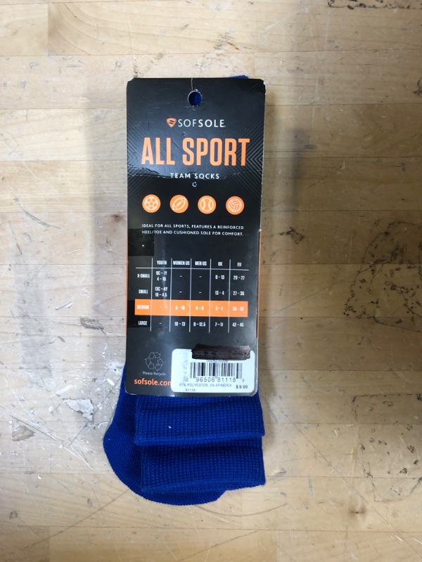 Photo 2 of Sofsole All Sports Team Socks Size Medium 2 Pair