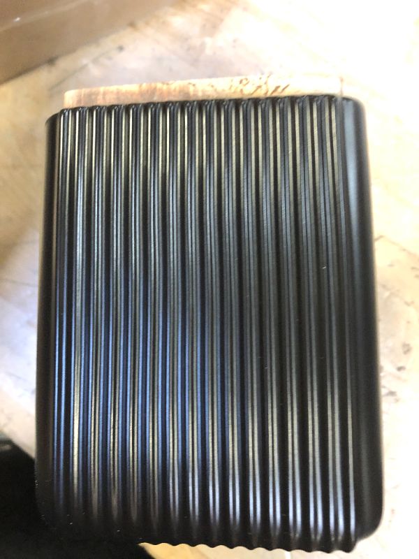 Photo 1 of Food Storage Canister, Square Ceramic Cookie Jars Kitchen Canister with Airtight Lid, Good for Coffee Bean, Tea, Spices or Snacks Storage (Black,Small) Small Black