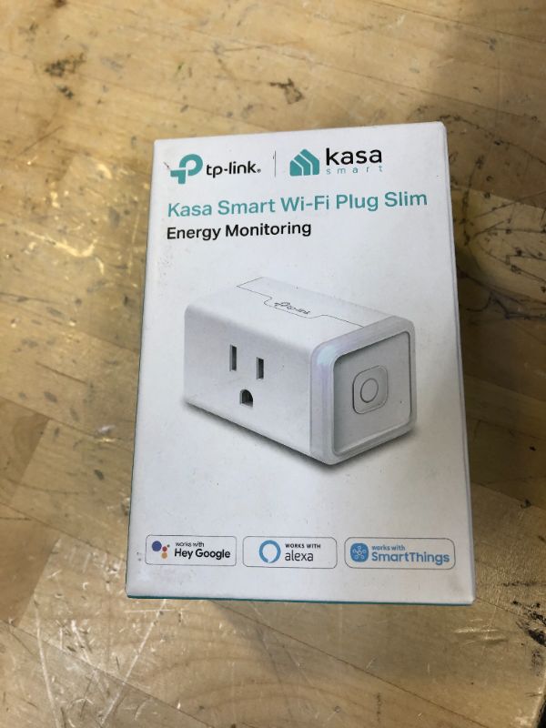 Photo 2 of Kasa Smart Plug Mini with Energy Monitoring, Smart Home Wi-Fi Outlet Works with Alexa, Google Home & IFTTT, Wi-Fi Simple Setup, No Hub Required (KP115), White – A Certified for Humans Device Energy Monitoring 1-Pack