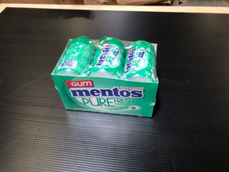 Photo 2 of Mentos Pure Fresh Sugar-Free Chewing Gum with Xylitol, Spearmint, 50 Piece Bottle (Bulk Pack of 6) Spearmint 6