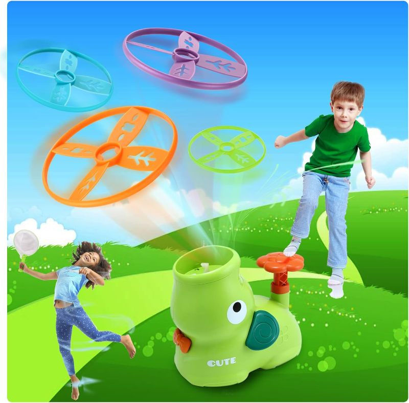 Photo 1 of MoKasi Toys for Boys 5-7: Elephant Butterfly Catching Game - Toddler Chasing Toy 3 4 5 6 7 Year Old Boys Girl Flying Disc Rocket Launcher Kid Age 3-5 Christmas Toy Gifts Fun Family Outside Games